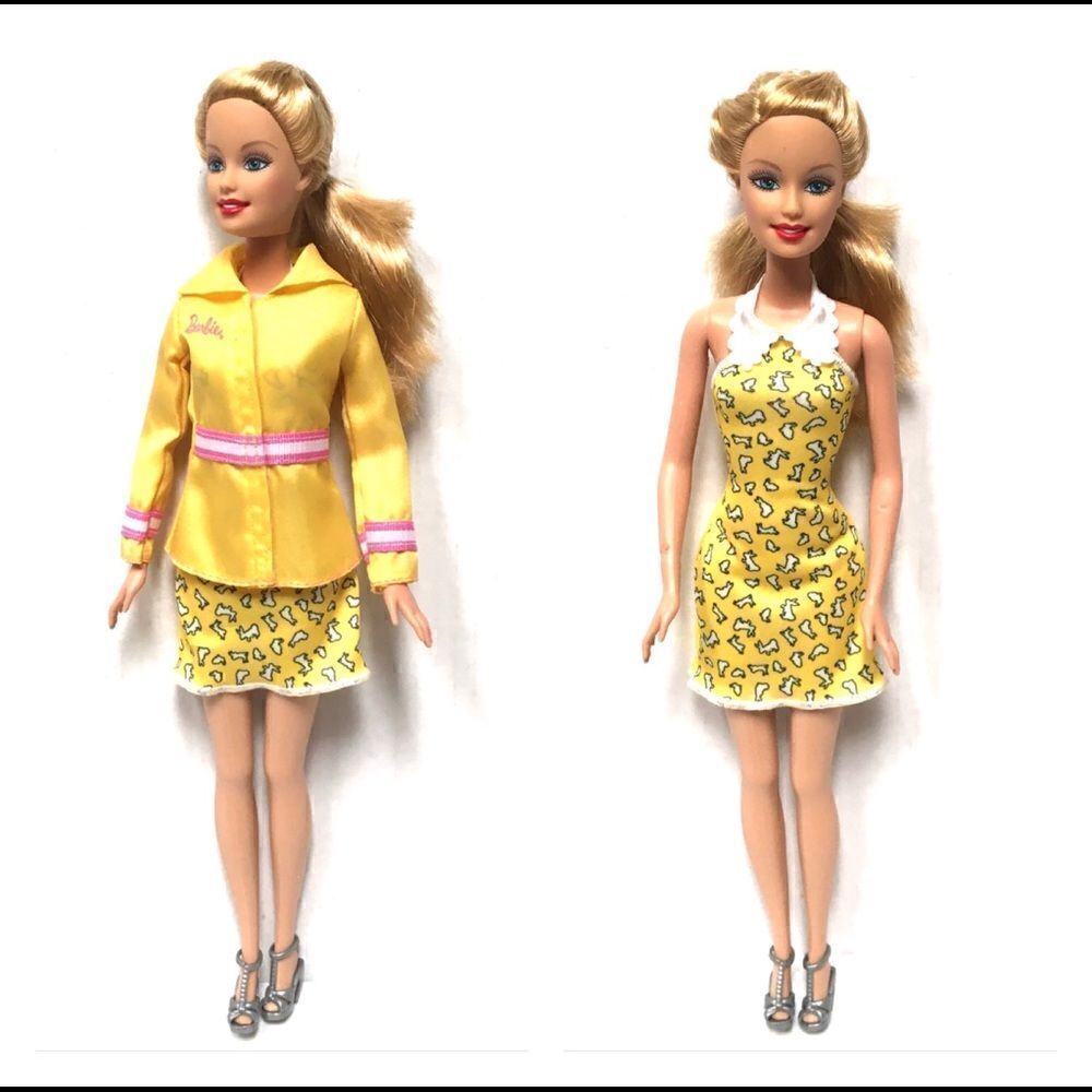 Vintage 1998 Barbie doll in Easter dress & jacket‎